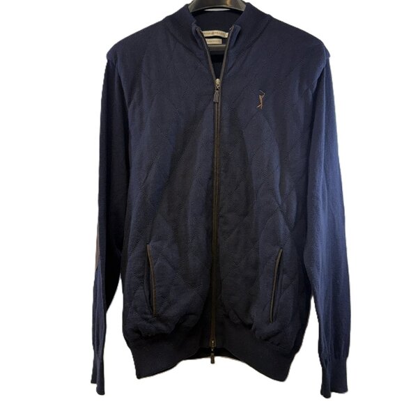 Peter Millar Quilted Jacket - Navy Size Large Like New Men's Golf
